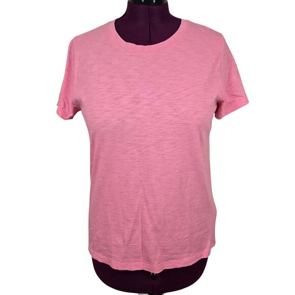 J. Crew Tops - Women's J. Crew Coral Pink "Girlfriend Tee" Short Sleeve Top | Size Large